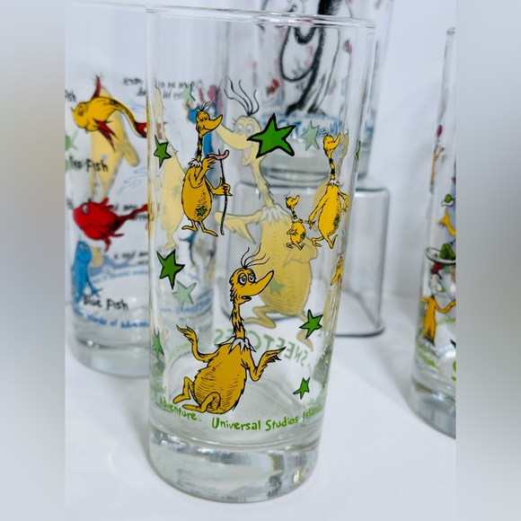 Vintage COLLECTIBLE Set Of 6 Dr Seuss Pint Glass Tumblers NEW - Picture 10 of 13
